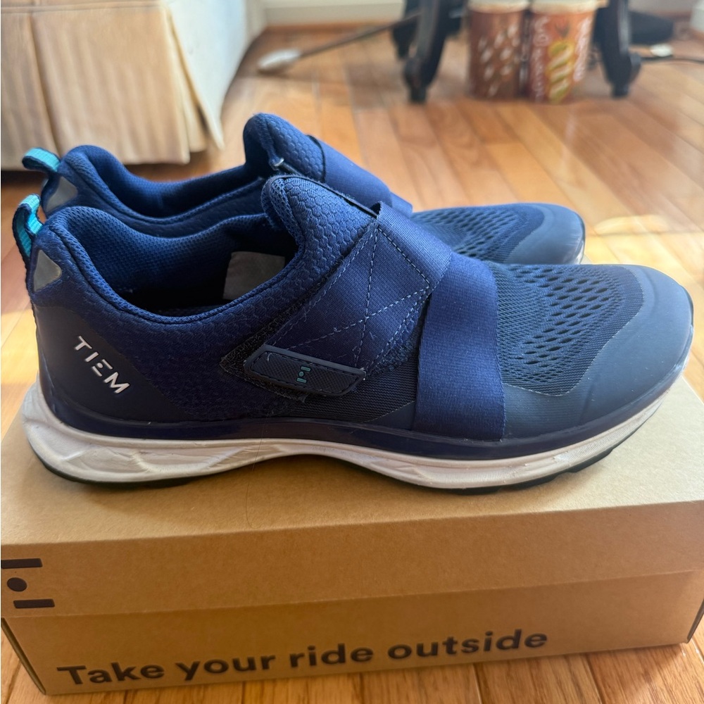 TIEM Navy Women's Cycling Shoes 9.5